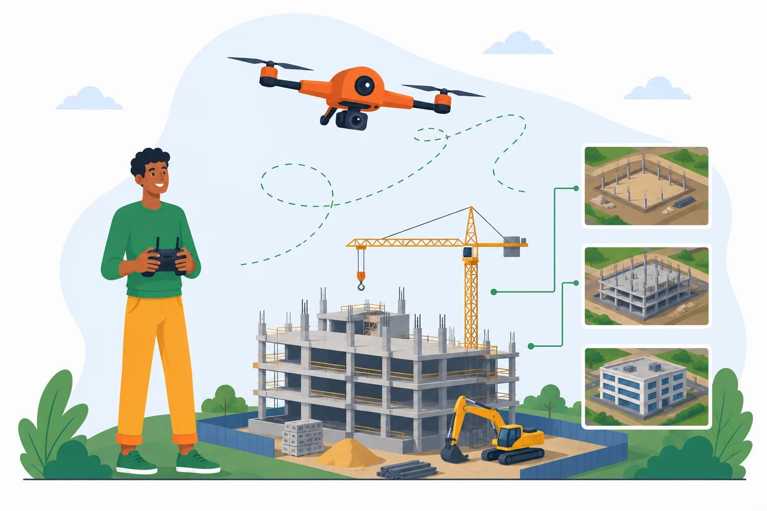 AerialGO Construction Site Aerial Progress Monitoring Service AerialGO Construction Site Aerial Progress Monitoring Service