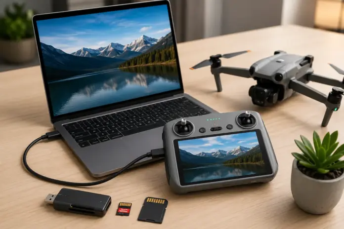 How to transfer drone photos and videos