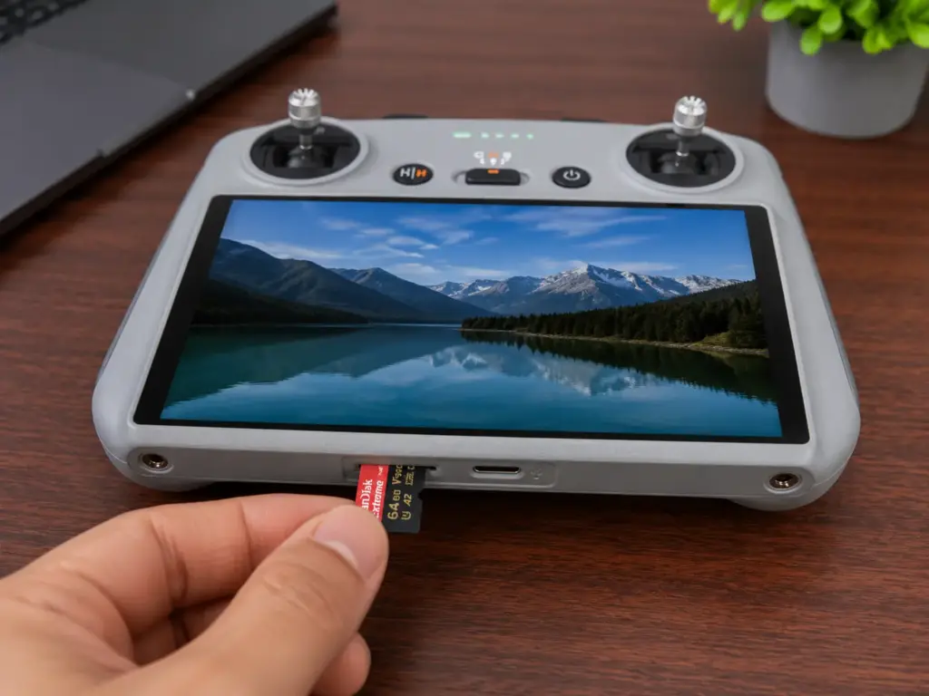 How to transfer drone photos and videos from memory card of a DJI RC by aerialgo